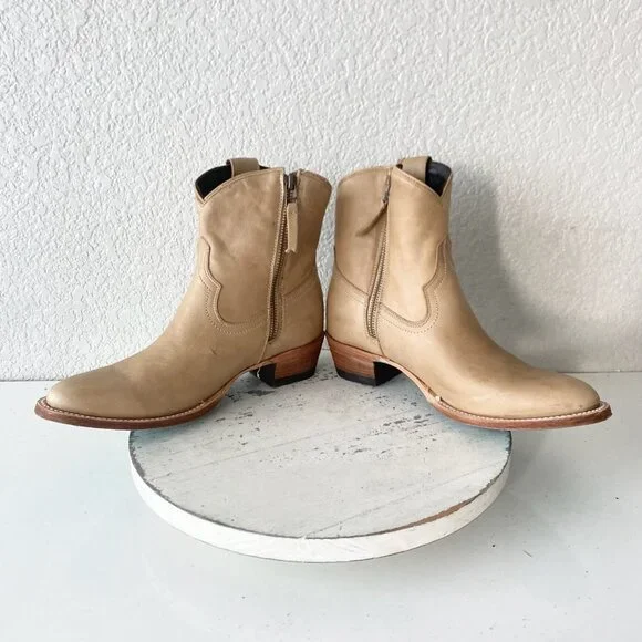 Lane PLAIN JANE Womens Cowboy Booties 7.5 Butterscotch Western Short Ankle Boot - Picture 7 of 11